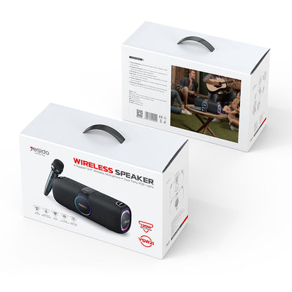 Bluetooth-Lautsprecher Yesido YSW21 Karaoke, 120W, RGB, wasserdicht, Schwarz