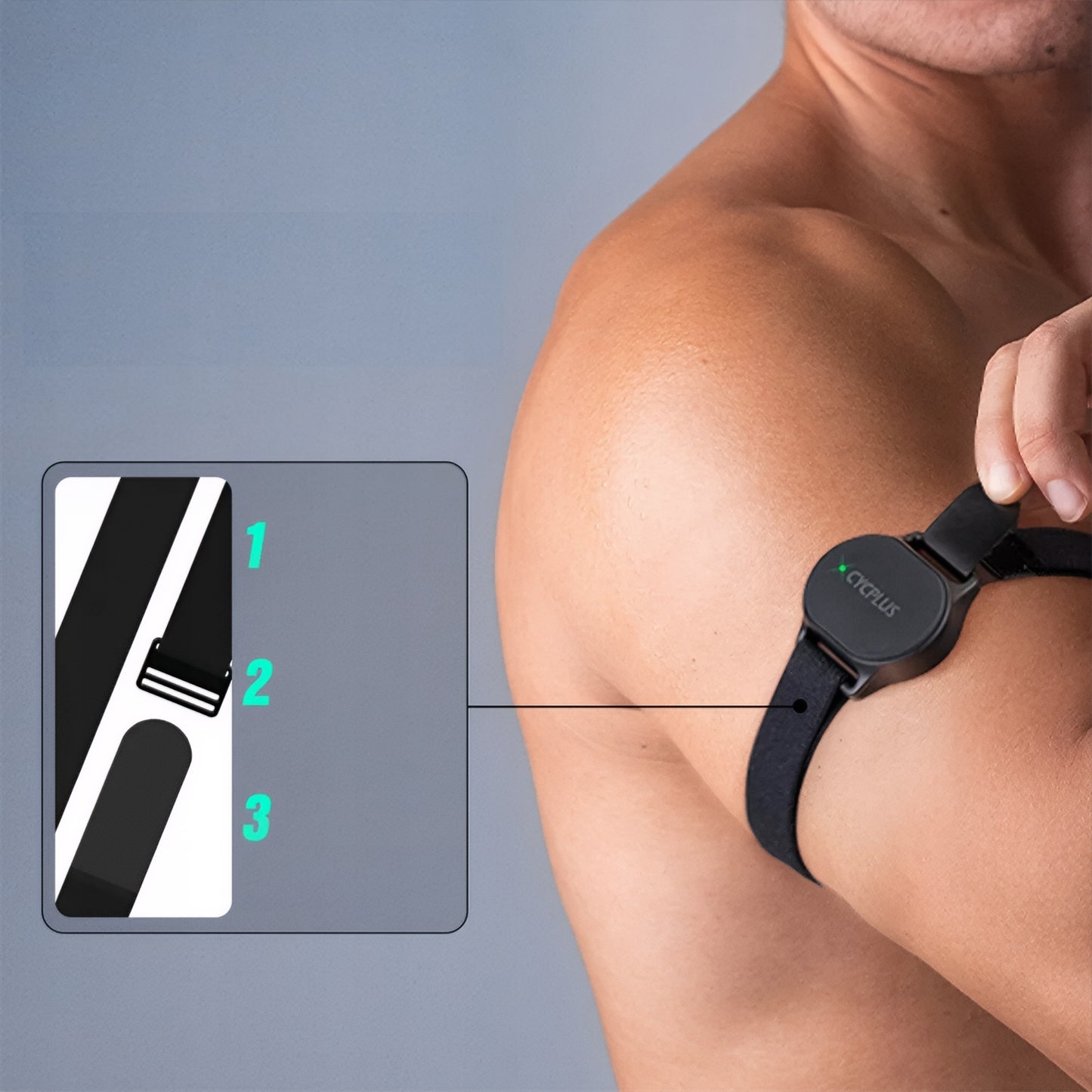 Cycplus H1 Herzfrequenz-Monitor-Armband, Schwarz