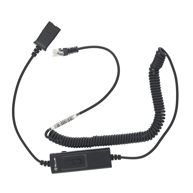 Schnelltrennbares Audiokabel – RJ11 Tellur, 2,95 m, Schwarz TLL416004