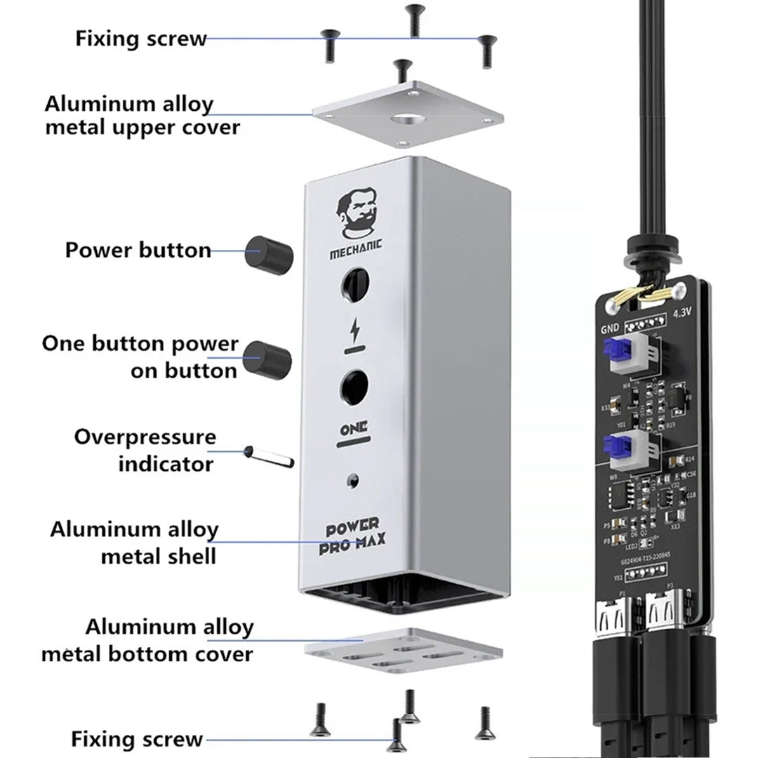 Mechanic Power Pro Max Stromkabel für Apple iPhone 6 - 13 Pro Max Serie
