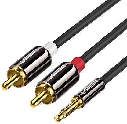 Audio-Kabel 3.5mm - 2 x RCA UGREEN AV116, 1.5m, Schwarz