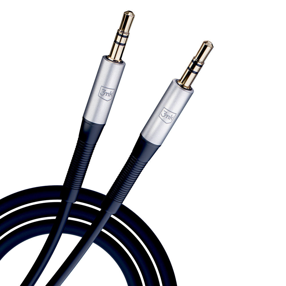 Audio-Kabel 3,5 mm - 3,5 mm 3MK, 1 m, Schwarz