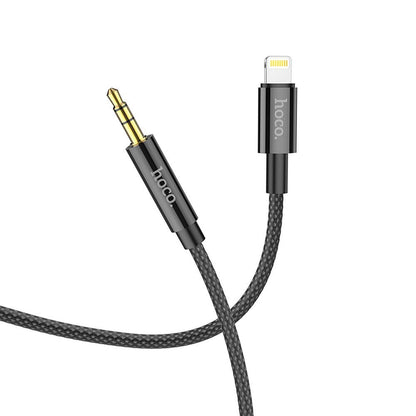 Audiokabel 3,5 mm – Lightning HOCO UPA19, 1 m, Schwarz