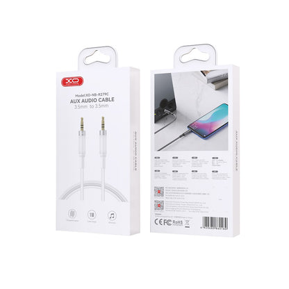 Audio-Kabel 3.5mm - 3.5mm XO Design NB-R279C, 1m, Weiß