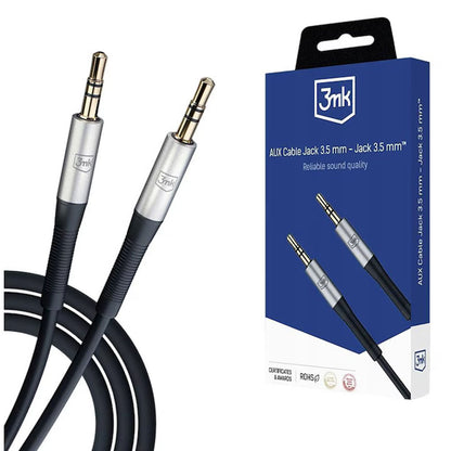 Audio-Kabel 3,5 mm - 3,5 mm 3MK, 1 m, Schwarz
