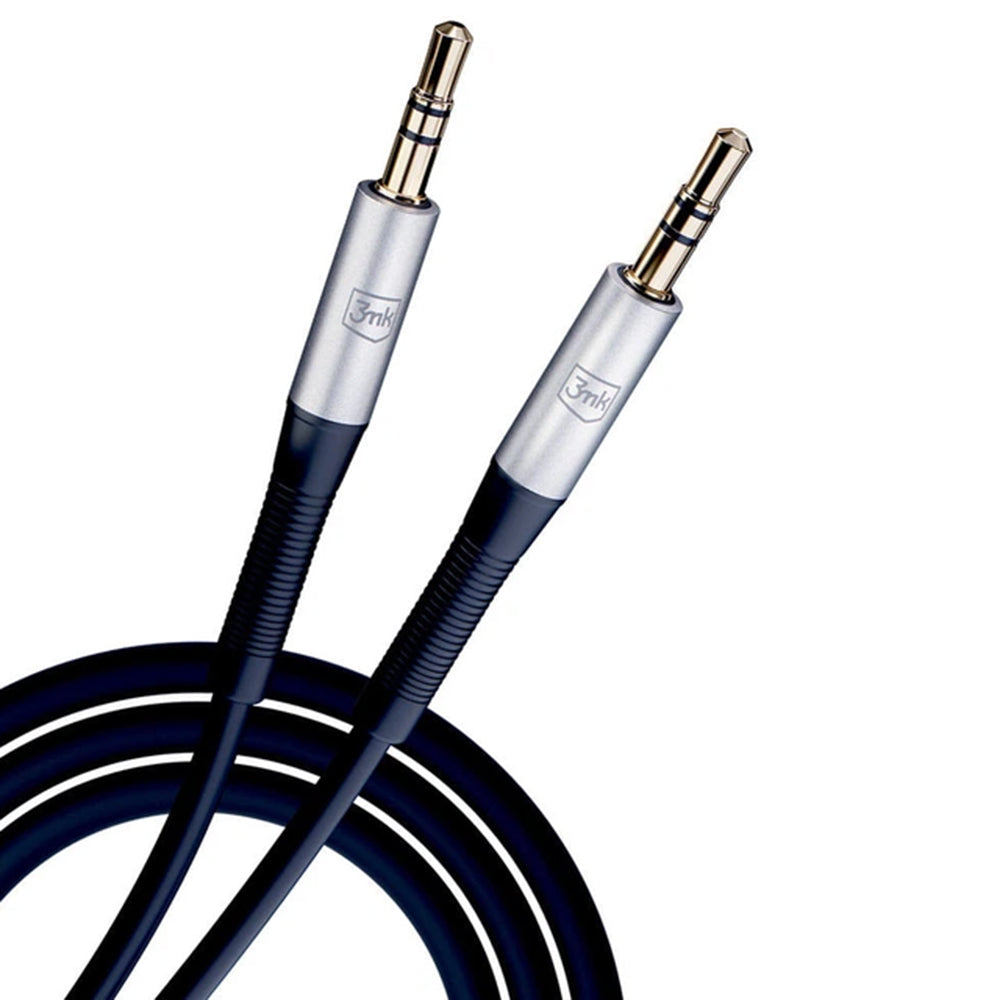 Audio-Kabel 3,5 mm - 3,5 mm 3MK, 1 m, Schwarz