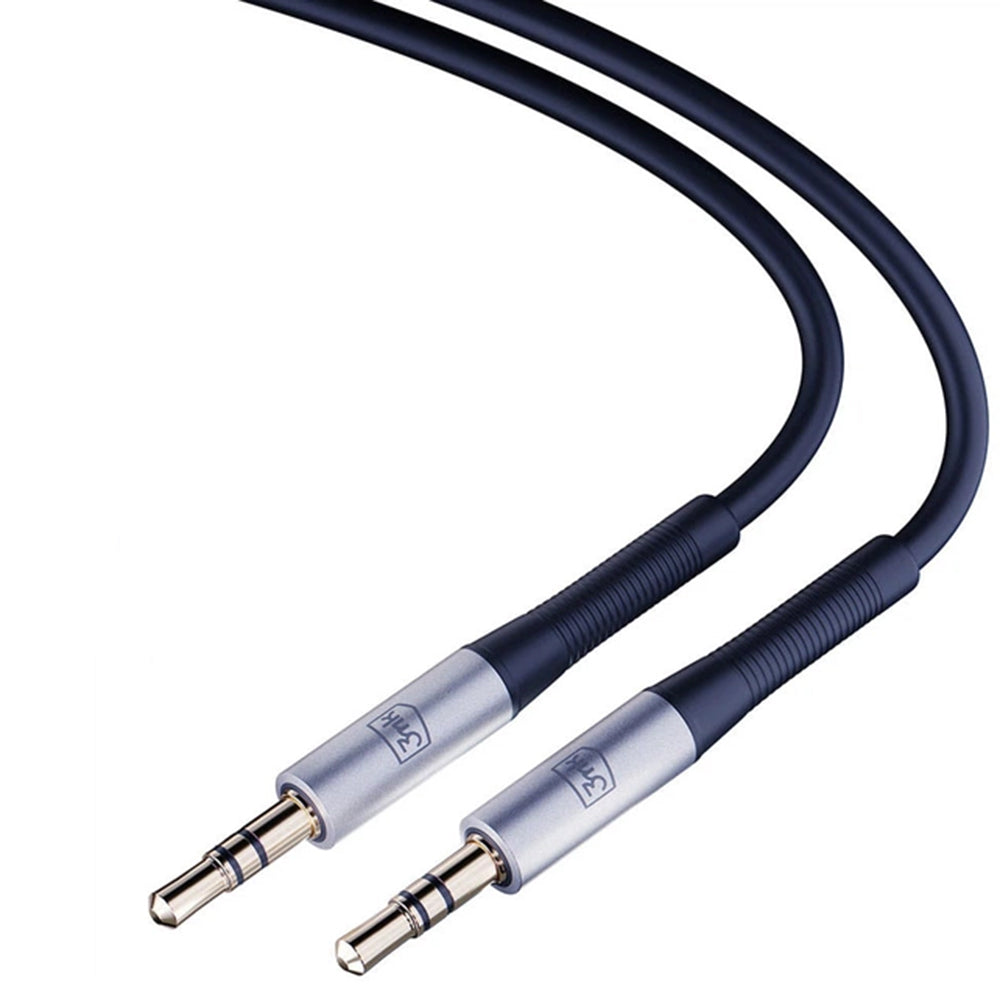 Audio-Kabel 3,5 mm - 3,5 mm 3MK, 1 m, Schwarz