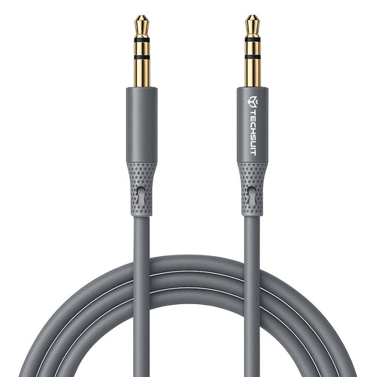 Audio Kabel 3.5mm - 3.5mm Techsuit AC3 SoundFlex, 1m, Grau