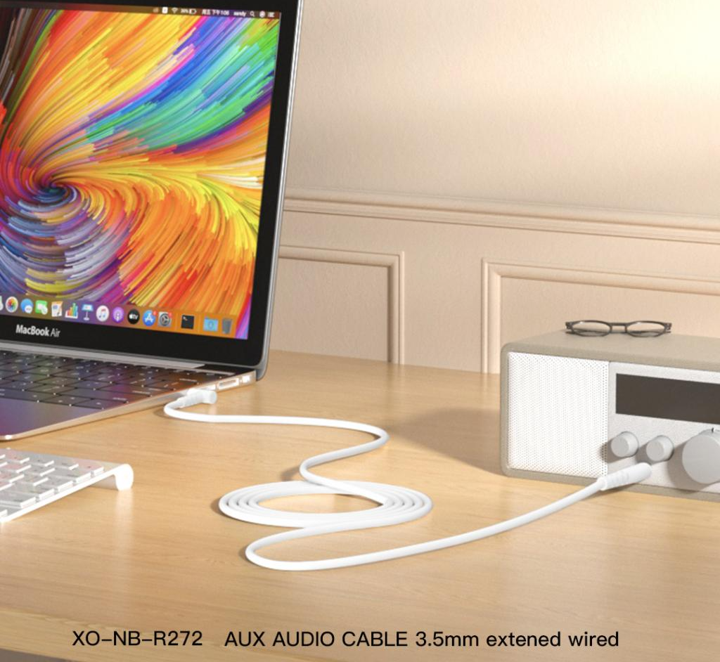 Audio-Kabel 3.5mm - 3.5mm XO Design NB-R272, 1m, Weiß