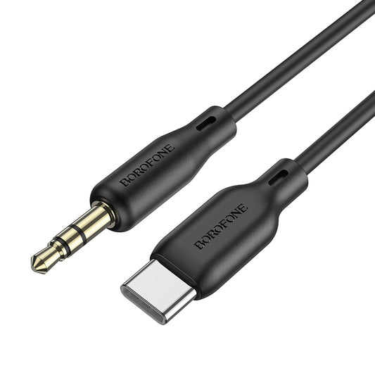 Audiokabel 3,5 mm – USB-C Borofone BL18, 1 m, Schwarz