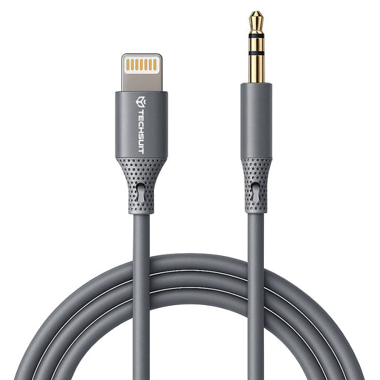 Audio-Kabel Lightning - 3.5mm Techsuit AC5 SoundFlex, 1m, Grau