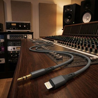 Audio-Kabel Lightning - 3.5mm Techsuit AC5 SoundFlex, 1m, Grau