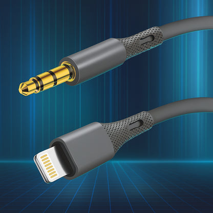 Audio-Kabel Lightning - 3.5mm Techsuit AC5 SoundFlex, 1m, Grau