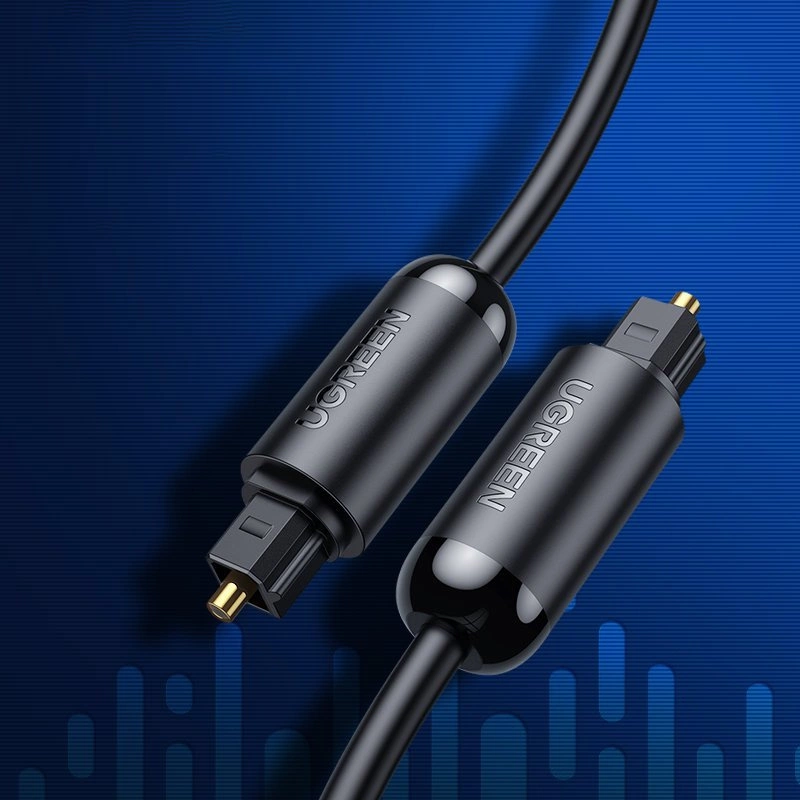UGREEN AV122 Optisches Audiokabel, Toslink / SPDIF, 1,5m, Schwarz