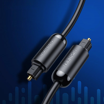 UGREEN AV122 Optisches Audiokabel, Toslink / SPDIF, 1,5m, Schwarz