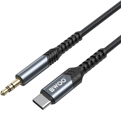 Audiokabel USB-C – 3,5 mm BWOO BO-AUX066, 1,2 m, Schwarz