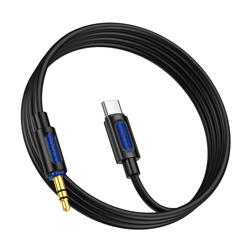 USB-C – 3,5 mm Borofone BL20 Audiokabel, 1 m, Schwarz