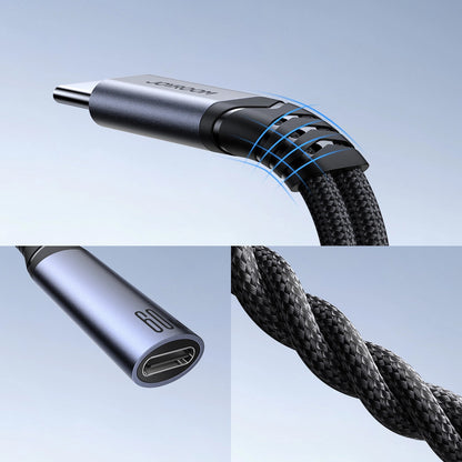 USB-C to 3.5mm / USB-C Joyroom SY-C02 Audio Cable, 0.14m, Black