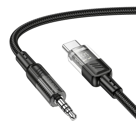 Audio-Kabel USB-C - 3,5mm HOCO UPA27, 1,2m, Schwarz