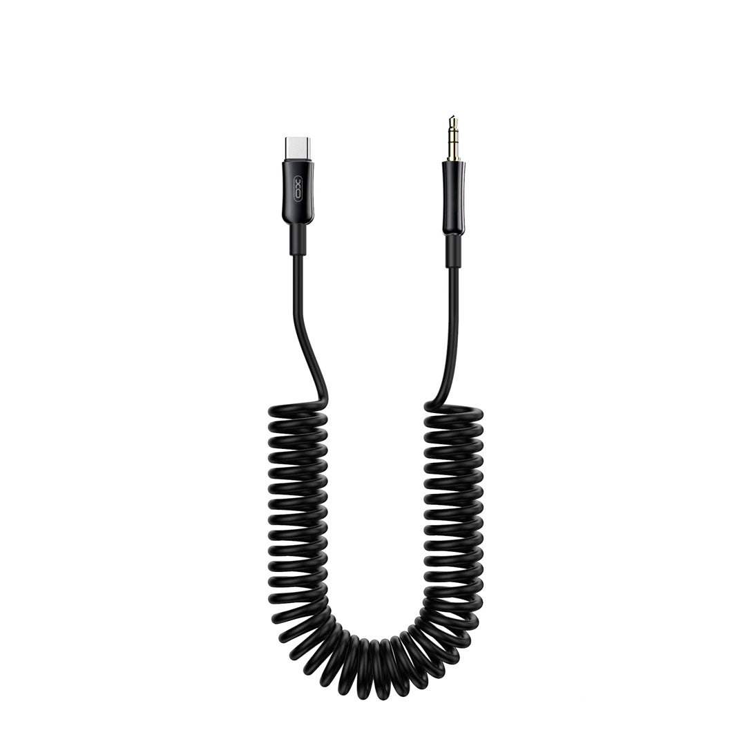 Audiokabel USB-C – 3,5 mm XO Design NB-R255B, 1 m, Schwarz