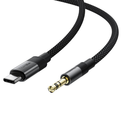 Audio-Kabel USB-C - 3,5mm Acefast J11, 1m, Schwarz