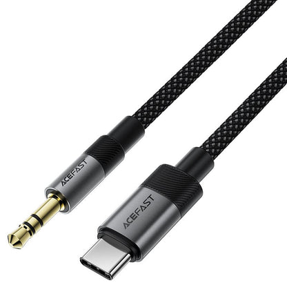 Audio-Kabel USB-C - 3,5mm Acefast J11, 1m, Schwarz