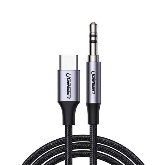 USB-C Audio-Kabel - 3,5 mm UGREEN CM450 (20192), 1 m, Grau