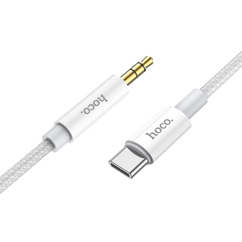 Audio-Kabel USB-C - 3,5mm HOCO UPA19, 1m, Silber