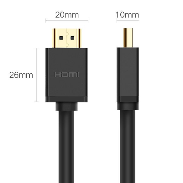 Video-Kabel UGREEN HD104, HDMI - HDMI, 4K, 1m, Schwarz