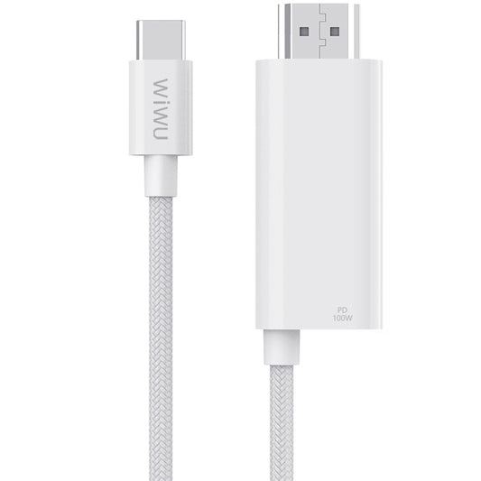 Audio- und Videokabel USB-C – HDMI WiWu Wi-PS001, 1,8 m, Weiß