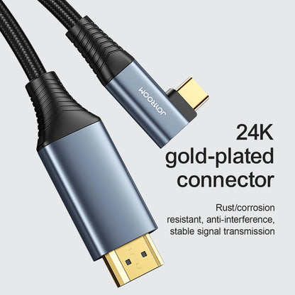 Audio- und Videokabel USB-C - HDMI Joyroom SY-20C1 Angled, 2m, Grau