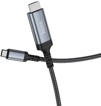Audio- und Videokabel USB-C - HDMI HOCO UA43, 1,8 m, Grau