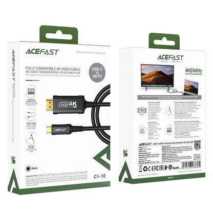 Audio- und Videokabel USB-C - HDMI Acefast C1-10, 1,8m, Schwarz