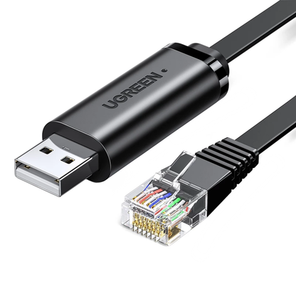 USB-Konsolenkabel UGREEN CM204, RJ45, 3m, Schwarz