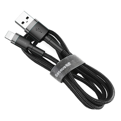 Daten- und Ladekabel USB-A – Lightning Baseus Coffee, 18 W, 1 m, Grau CALKLF-BG1