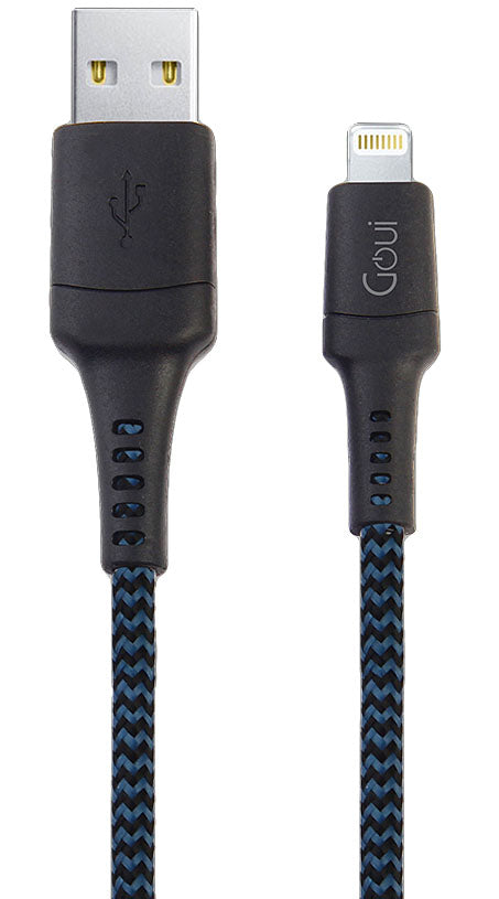 Daten- und Ladekabel USB-A – Lightning Goui Tough, 18 W, 1,5 m, Marineblau G-LC15-8PINBK