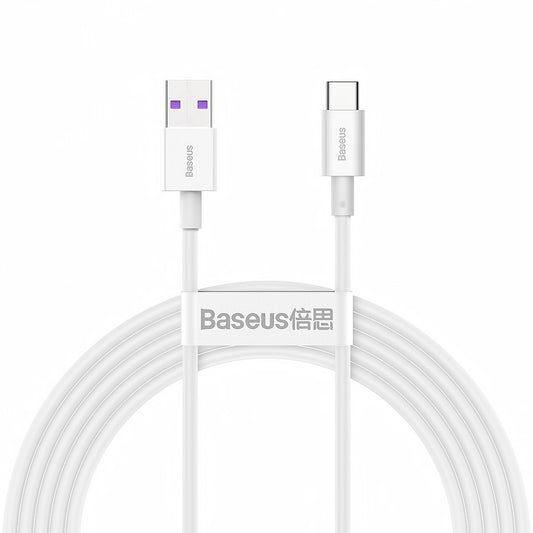 Daten- und Ladekabel USB-A - USB-C Baseus Superior Series, 66 W, 2 m, Weiß CATYS-A02