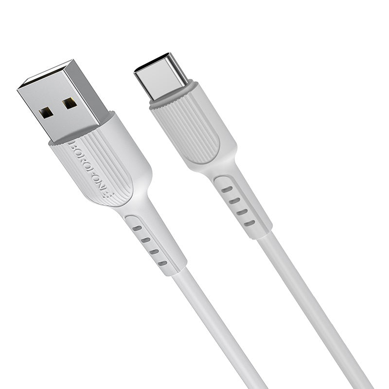 Daten- und Ladekabel USB-A - USB-C Borofone BX16, 18 W, 1 m, Weiß