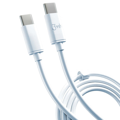 USB-C Data and Charging Cable - USB-C 3MK Hyper, 100W, 2m, White