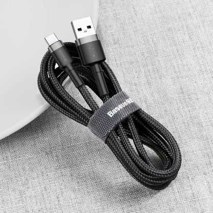 USB-A - USB-C Daten- und Ladekabel Baseus Coffee, 18 W, 0,5 m, Schwarz CATKLF-AG1