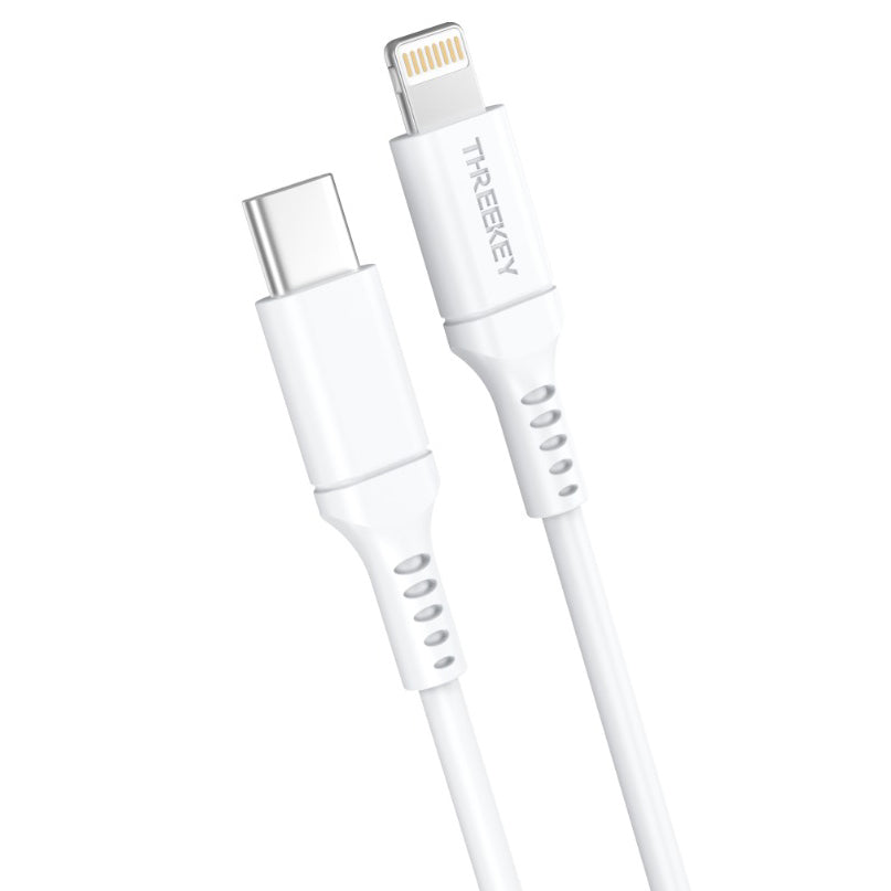 Daten- und Ladekabel USB-C – Lightning XO Design TK04, 20 W, 1 m, Weiß