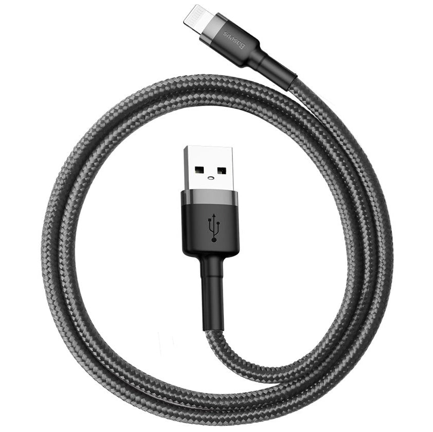 Daten- und Ladekabel USB-A – Lightning Baseus Coffee, 18 W, 0,5 m, Grau CALKLF-AG1