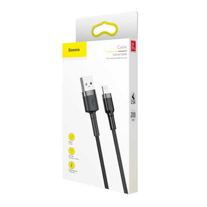 Daten- und Ladekabel USB-A – Lightning Baseus Coffee, 18 W, 1,5 m, Grau CALKLF-CG1