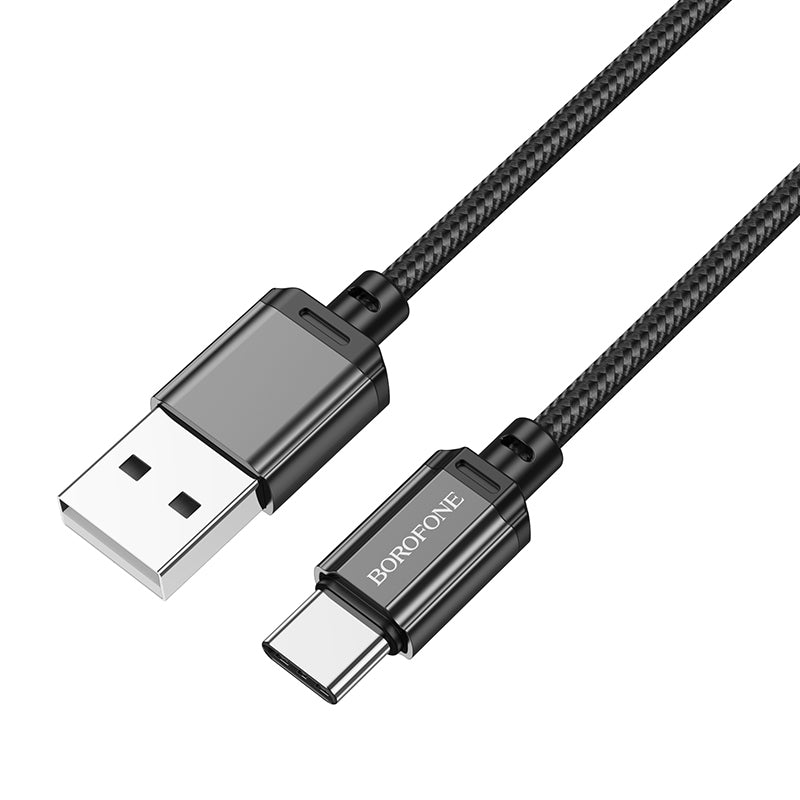 Daten- und Ladekabel USB-A - USB-C Borofone BX87 Sharp, 60 W, 1 m, Schwarz