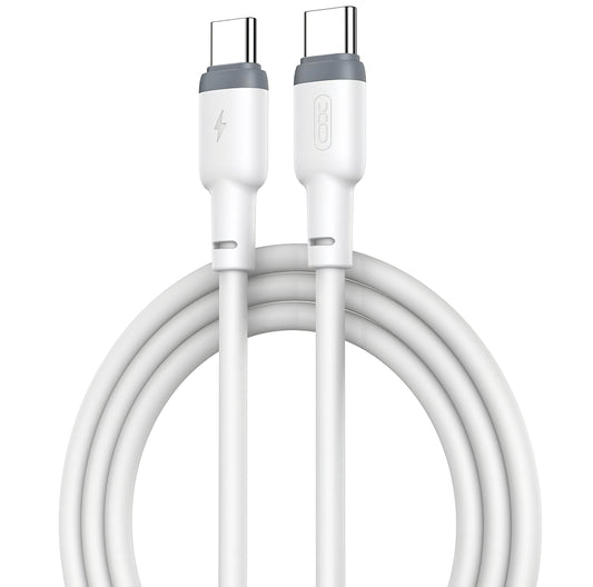 Daten- und Ladekabel USB-C - USB-C XO Design NB208B, 60 W, 1 m, Weiß