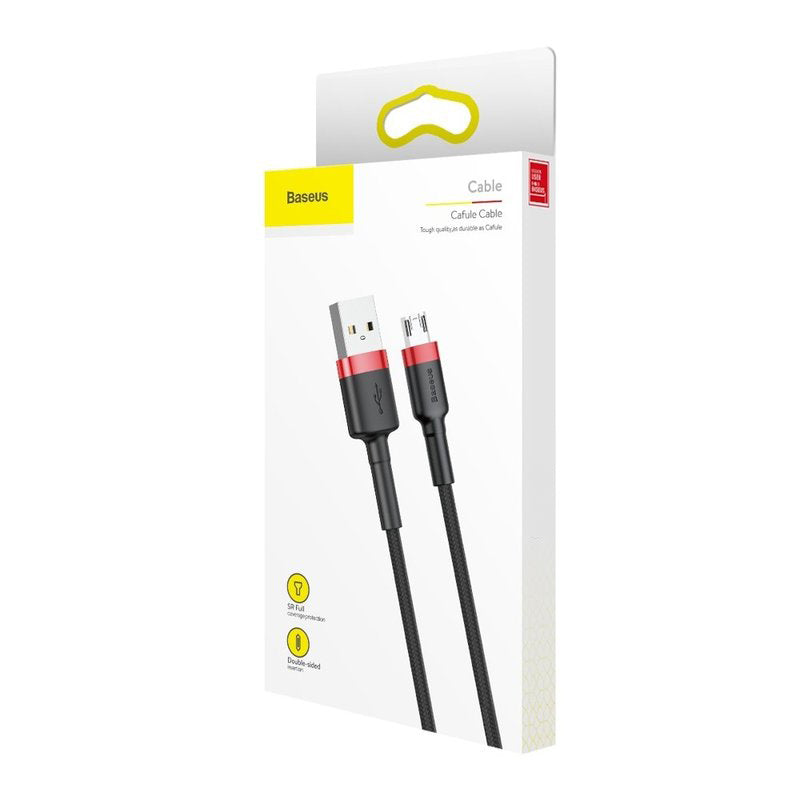 Daten- und Ladekabel USB-A - microUSB Baseus Cafule, 18W, 2m, Rot