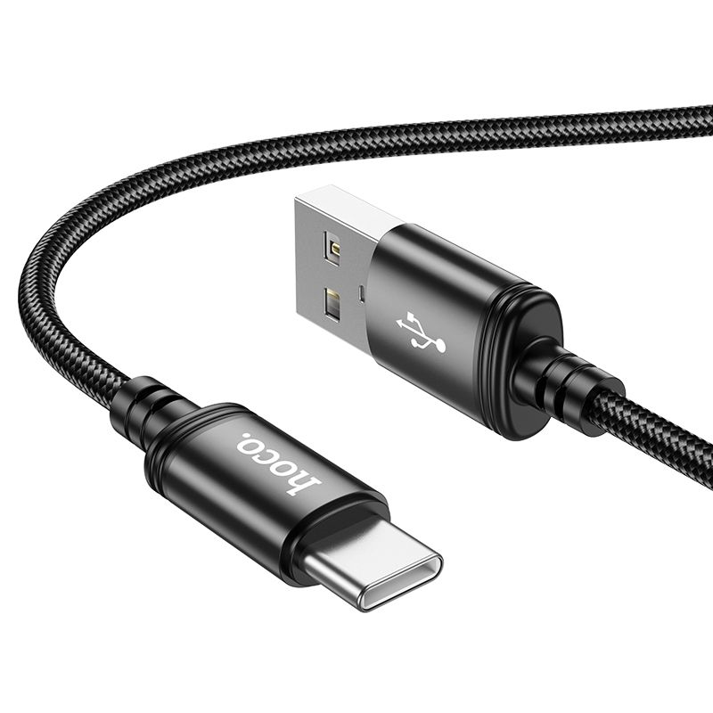 Daten- und Ladekabel USB-A - USB-C HOCO X89, 18W, 1m, Schwarz