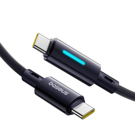 USB-C Daten- und Ladekabel - USB-C Baseus Lit Button Control, 100W, 2m, Schwarz P10379000121-01