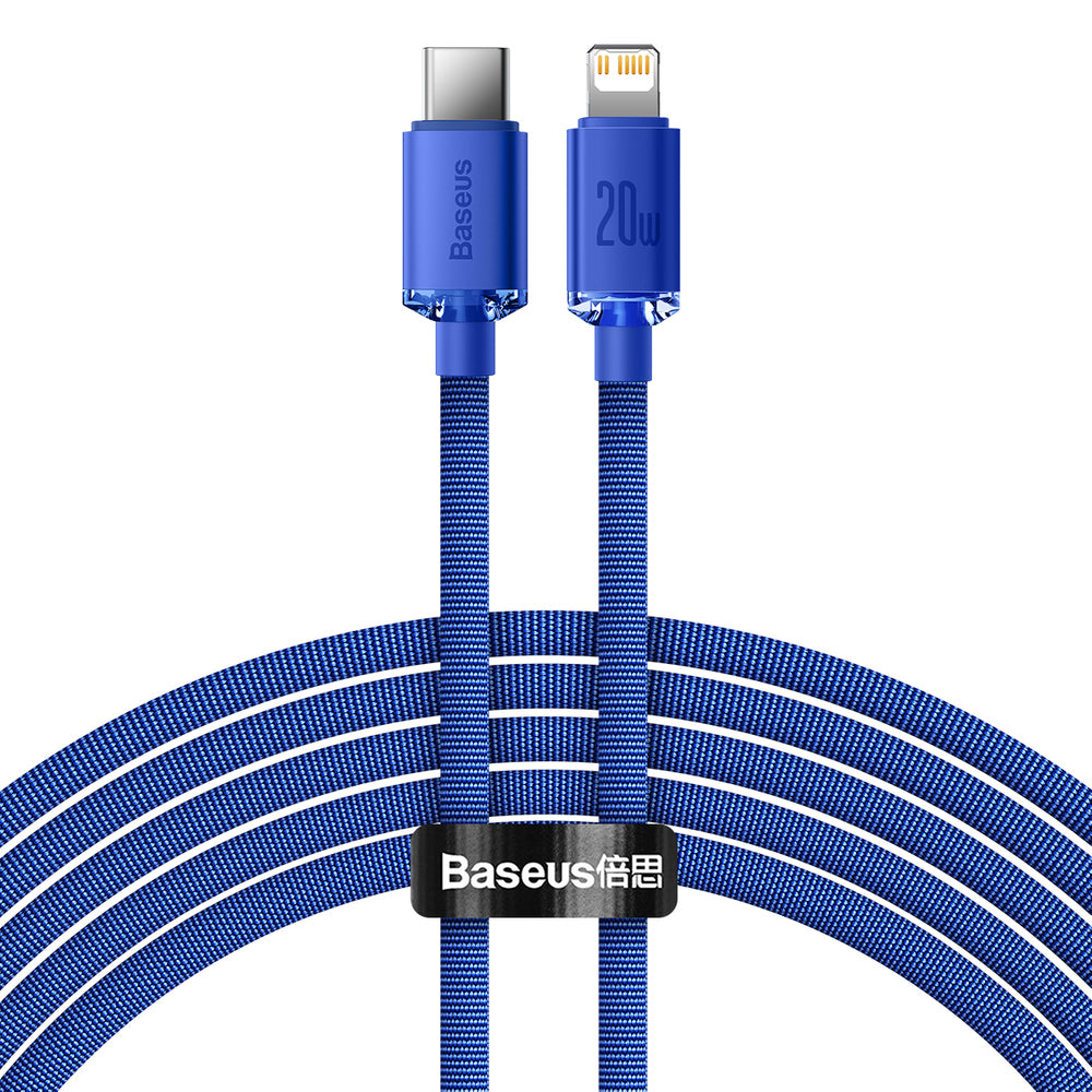 USB-C to Lightning Data and Charging Cable Baseus Crystal Shine Series, 20W, 1.2m, Blue CAJY000203