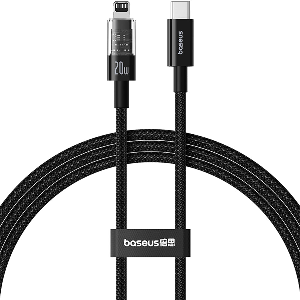 USB-C - Lightning Daten- und Ladekabel Baseus Gem, 20W, 1m, Schwarz P10373001111-00